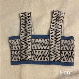 NEVER WORN Elysiian Swim Handmade Blue Catalina Bikini Top Swimsuit Size Small